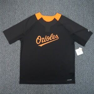 Baltimore Orioles Shirt Mens Extra Large‎ Black Majestic Coolbase Jersey NWT